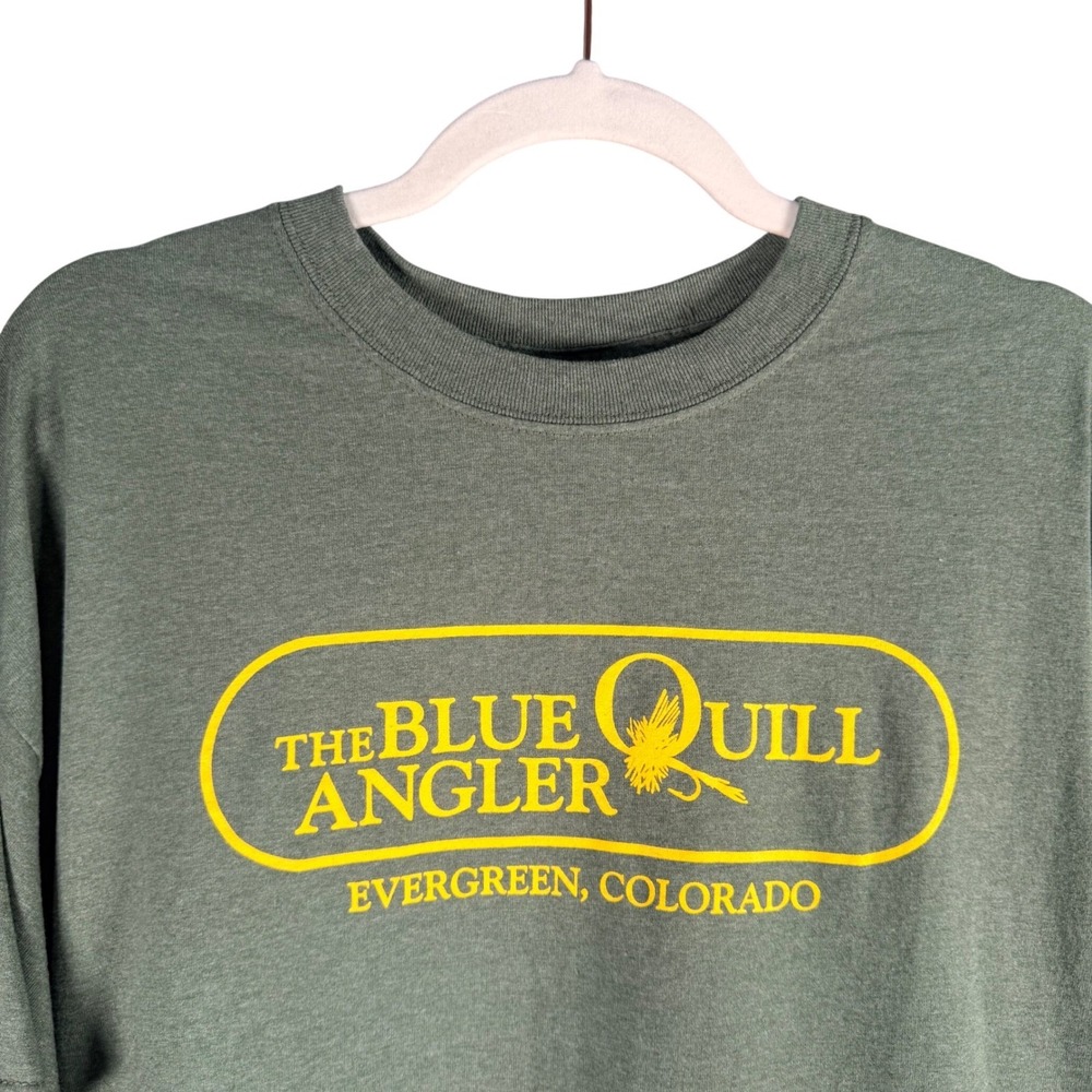 Ouray Sportswear Blue Quill Angler Evergreen Colorado Graphic T-Shirt Mens XL